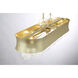 Verdi Square 6 Light 38.75 inch Soft Gold With Gold Leaf Island Light Ceiling Light